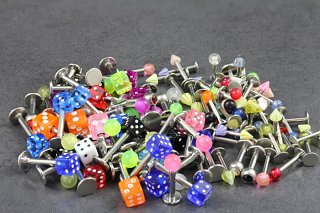 10 Mixed Labrets Studs 10 Mixed Labrets Studs