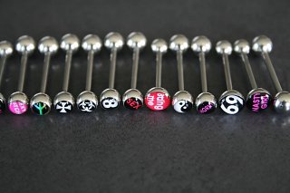 10 Mixed Logo Tongue Bars