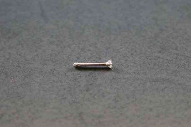 14K White Gold & Diamond Nose Bone