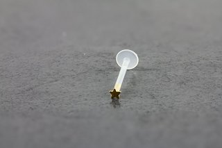 14kt Gold Tiny Star Bioflex Labret 14kt Gold Tiny Star Bioflex Labret