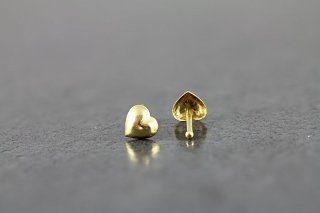 14kt Yellow Gold 3mm Heart Nose Bone
