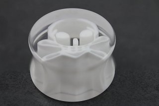 Acrylic Clear Skull Inlay Flared Plug