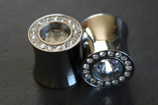 Bling Double Flared Plugs Bling Double Flared Plugs
