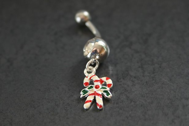 Candy Canes Belly Ring