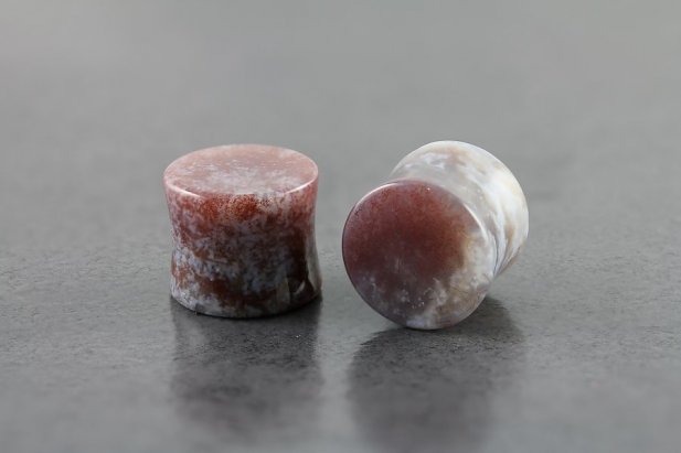 Carnelian Agate Double Flared Plugs