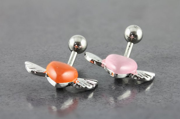 Cats Eye Winged Heart Belly Bar