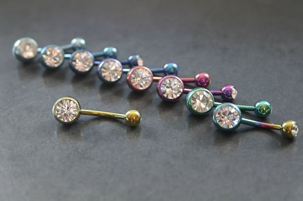 Coloured Duo Jeweled Belly Ring