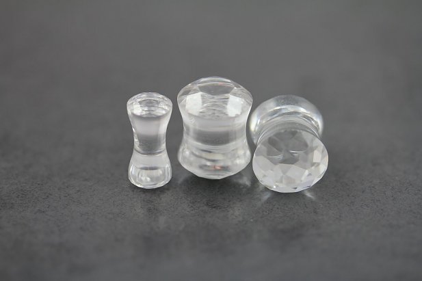 Cubic Zirconia Double Flared Plugs