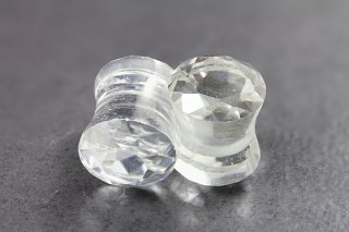 Cubic Zirconia Double Flared Plugs
