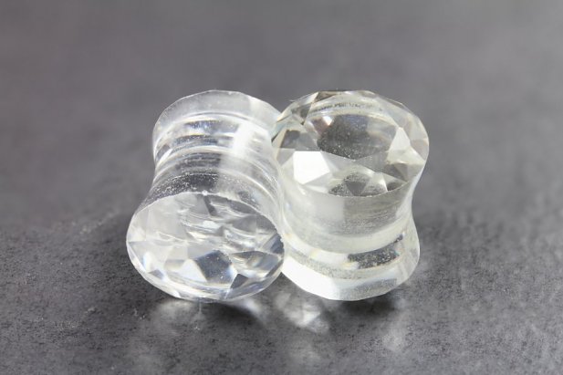 Cubic Zirconia Double Flared Plugs