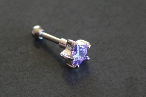 CZ Star Tragus Piercing