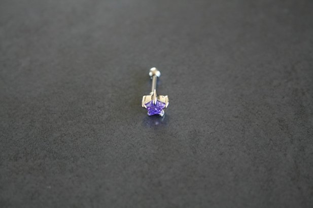CZ Star Tragus Piercing