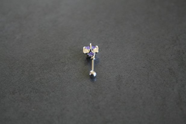 CZ Star Tragus Piercing