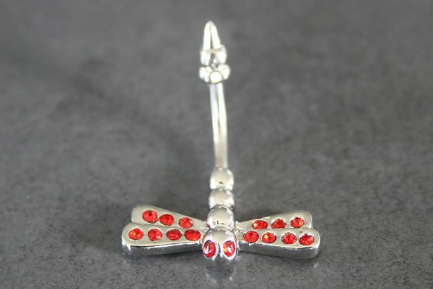 Dragonfly Split Belly Ring