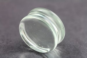Flat Clear Glass Plugs