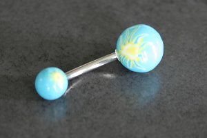 Floral Fimo Belly Ring