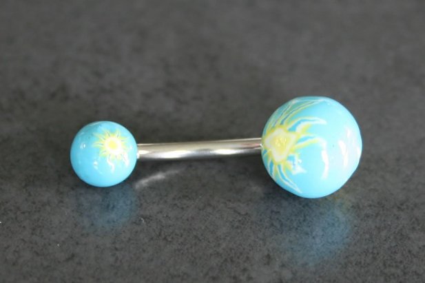 Floral Fimo Belly Ring