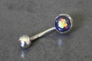Four Leaf Clover Logo Belly Ring
