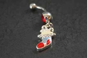 Full Stocking Christmas Belly Ring
