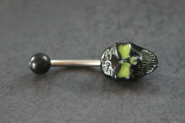 Glow Skull Head Belly Ring Glow Skull Head Belly Ring