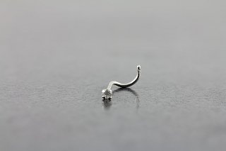 Gold 2.0mm Prong CZ Nose Screw