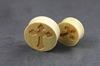 Gothic Cross Wooden Plugs