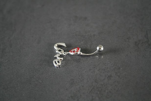 Heart Love Dangle Belly Ring