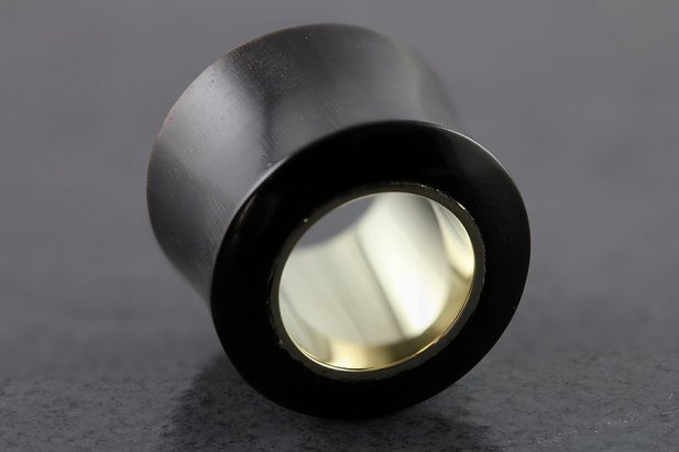 Horn Tunnel with Sterling Silver Interior Horn Tunnel with Sterling Silver Interior