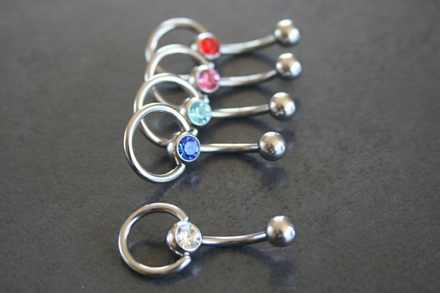 Jeweled Slave Knocker Belly Ring