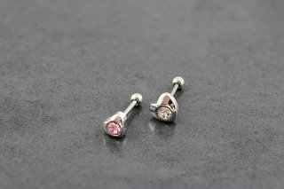 Jewelled Heart Tragus Bar