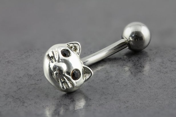 Kitty Face Belly Ring