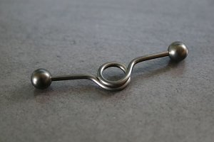 Matte Black Loop Industrial Barbell
