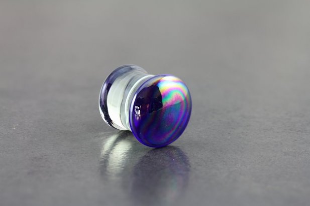 Oil Slick Glass Flared Plugs Oil Slick Glass Flared Plugs