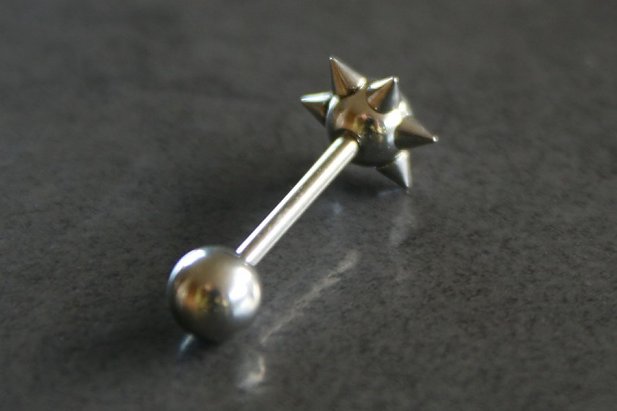 Pimp Logo Spike Tongue Bar