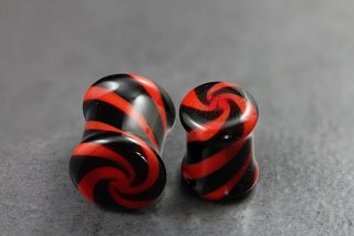 Pyrex Glass Black and Red Licorice Plug