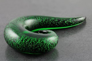 Pyrex Glass Green Glitter Drop Pyrex Glass Green Glitter Drop