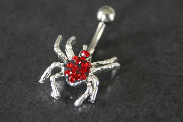 Red Spider Belly Ring