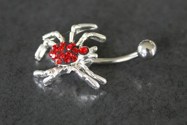 Red Spider Belly Ring
