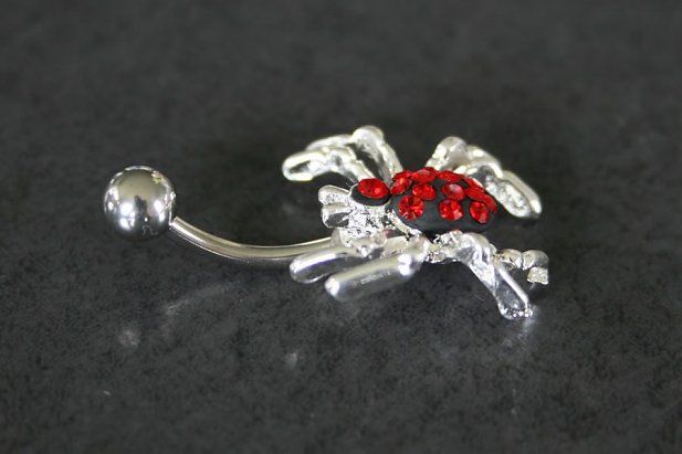 Red Spider Belly Ring