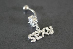 Sexy Dangle Solitaire Belly Ring