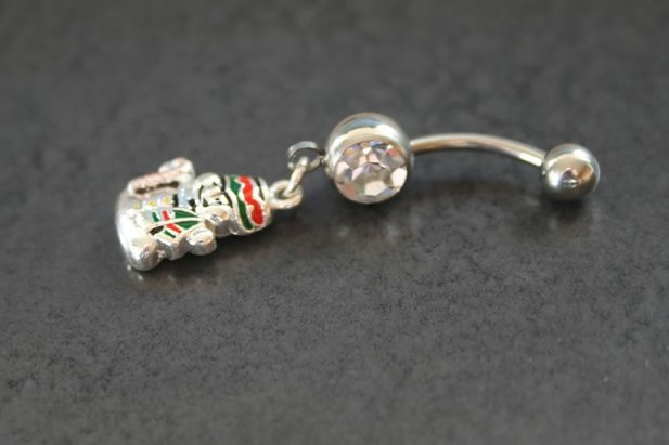 Snowman Dangle Belly Ring