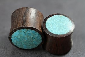 Sono Wood Crushed Turquoise Plug