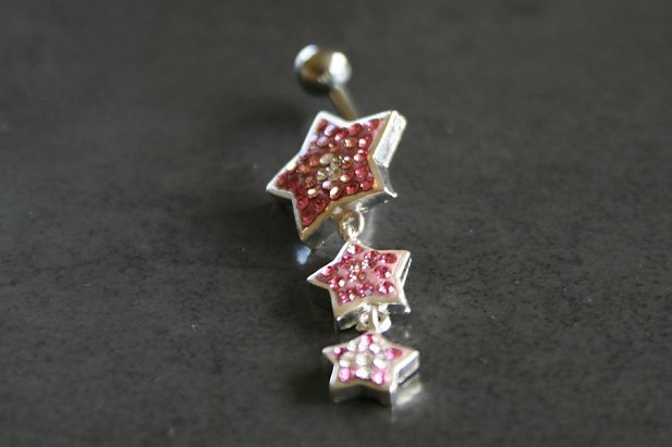 Sparkle Star Dangle Belly Ring