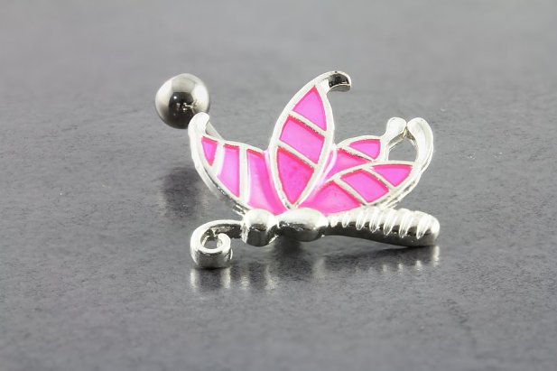 Stained Glass Butterfly Belly Ring