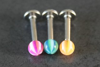Stripy Beach Ball Labrets