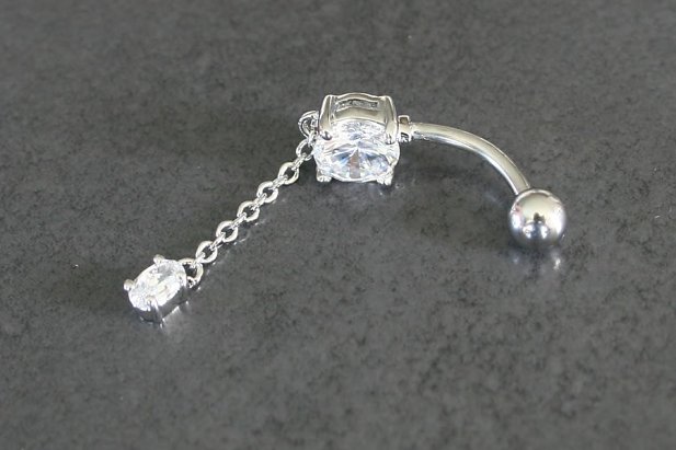 Swarovski Chain Dangle Belly Ring