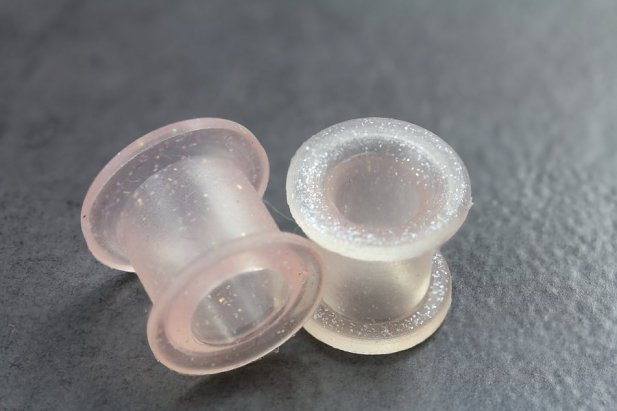 Translucent Glitter Flexible Silicone Plugs