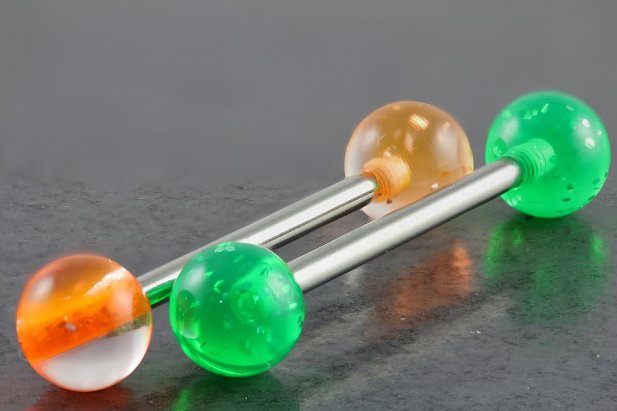 Two Tone Glitter Barbell