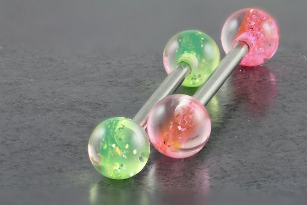 Two Tone Glitter Barbell