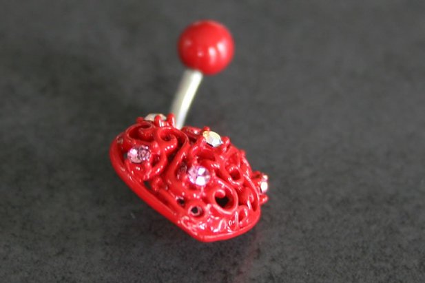 Valentines Heart Belly Ring
